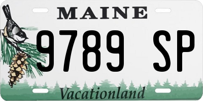 ME license plate 9789SP
