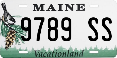 ME license plate 9789SS