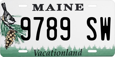 ME license plate 9789SW