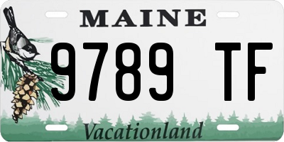 ME license plate 9789TF