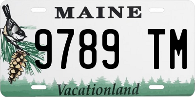 ME license plate 9789TM