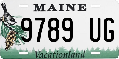 ME license plate 9789UG