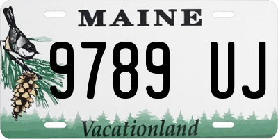 ME license plate 9789UJ