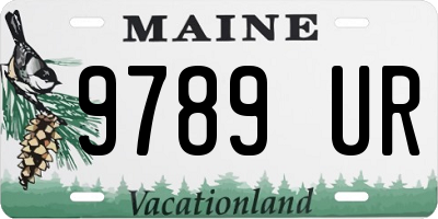 ME license plate 9789UR