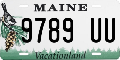 ME license plate 9789UU