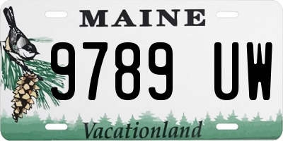 ME license plate 9789UW