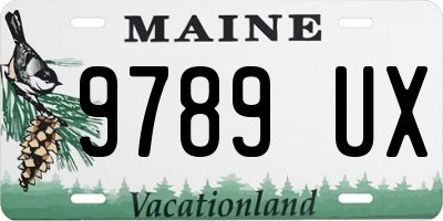 ME license plate 9789UX