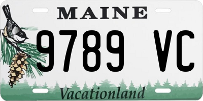 ME license plate 9789VC