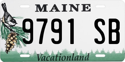 ME license plate 9791SB