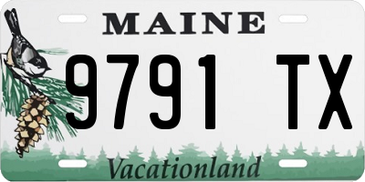 ME license plate 9791TX