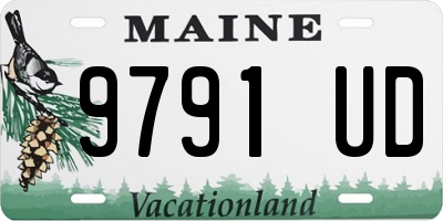 ME license plate 9791UD