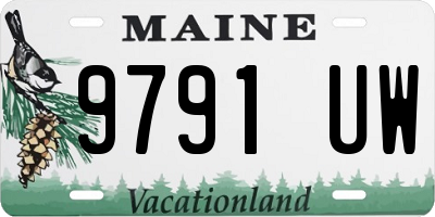 ME license plate 9791UW