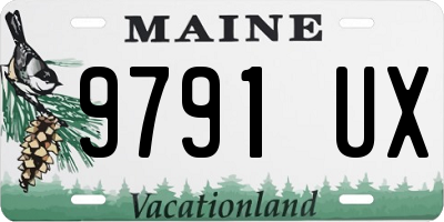 ME license plate 9791UX