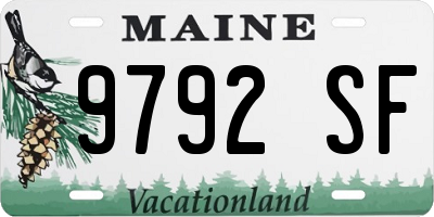 ME license plate 9792SF