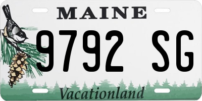 ME license plate 9792SG