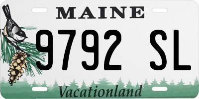 ME license plate 9792SL