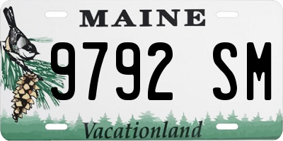ME license plate 9792SM