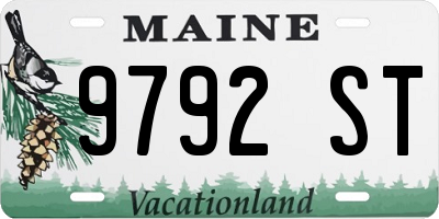 ME license plate 9792ST
