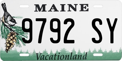 ME license plate 9792SY