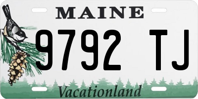 ME license plate 9792TJ