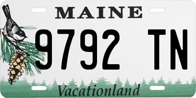 ME license plate 9792TN