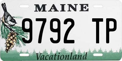 ME license plate 9792TP