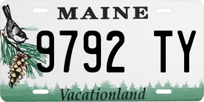 ME license plate 9792TY