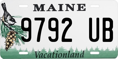 ME license plate 9792UB