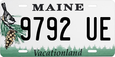 ME license plate 9792UE