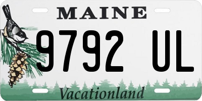 ME license plate 9792UL
