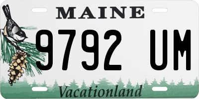ME license plate 9792UM