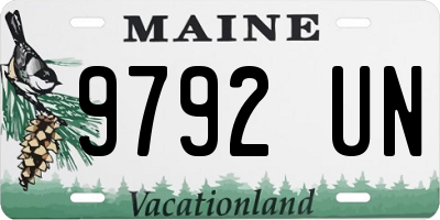 ME license plate 9792UN