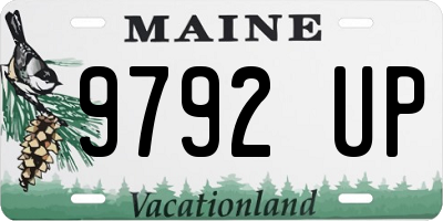 ME license plate 9792UP