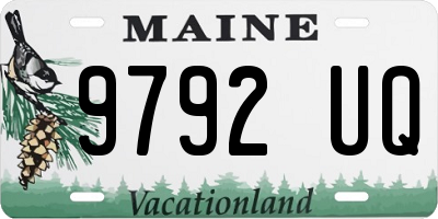 ME license plate 9792UQ