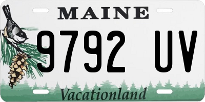 ME license plate 9792UV