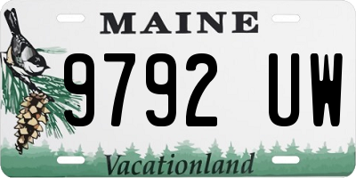 ME license plate 9792UW