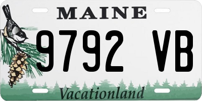 ME license plate 9792VB