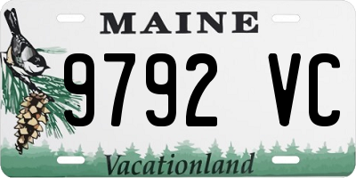 ME license plate 9792VC