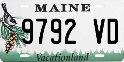 ME license plate 9792VD