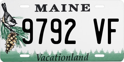 ME license plate 9792VF