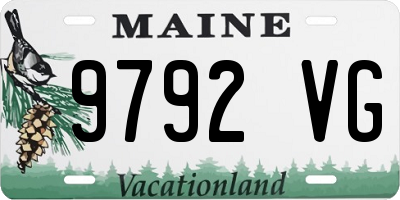 ME license plate 9792VG