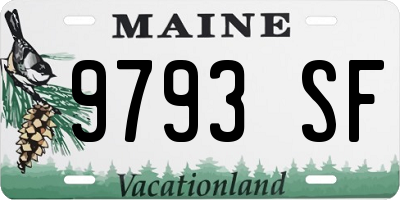 ME license plate 9793SF