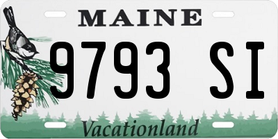 ME license plate 9793SI
