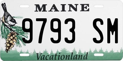 ME license plate 9793SM
