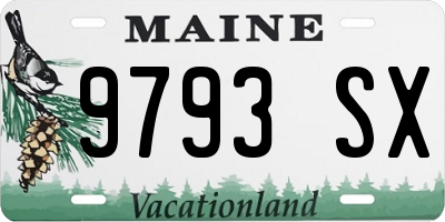 ME license plate 9793SX