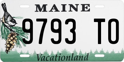 ME license plate 9793TO