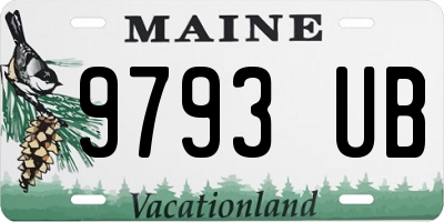 ME license plate 9793UB