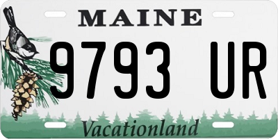 ME license plate 9793UR