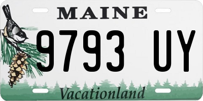 ME license plate 9793UY