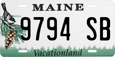 ME license plate 9794SB